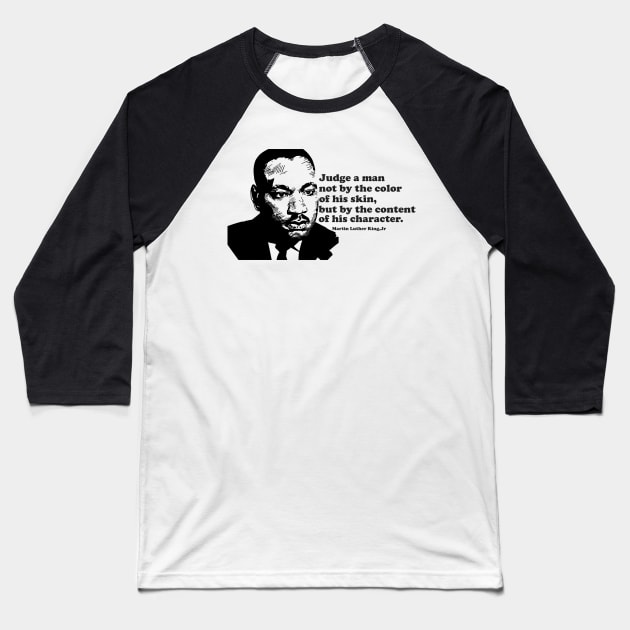 Martin Luther King quotes Baseball T-Shirt by Verge of Puberty